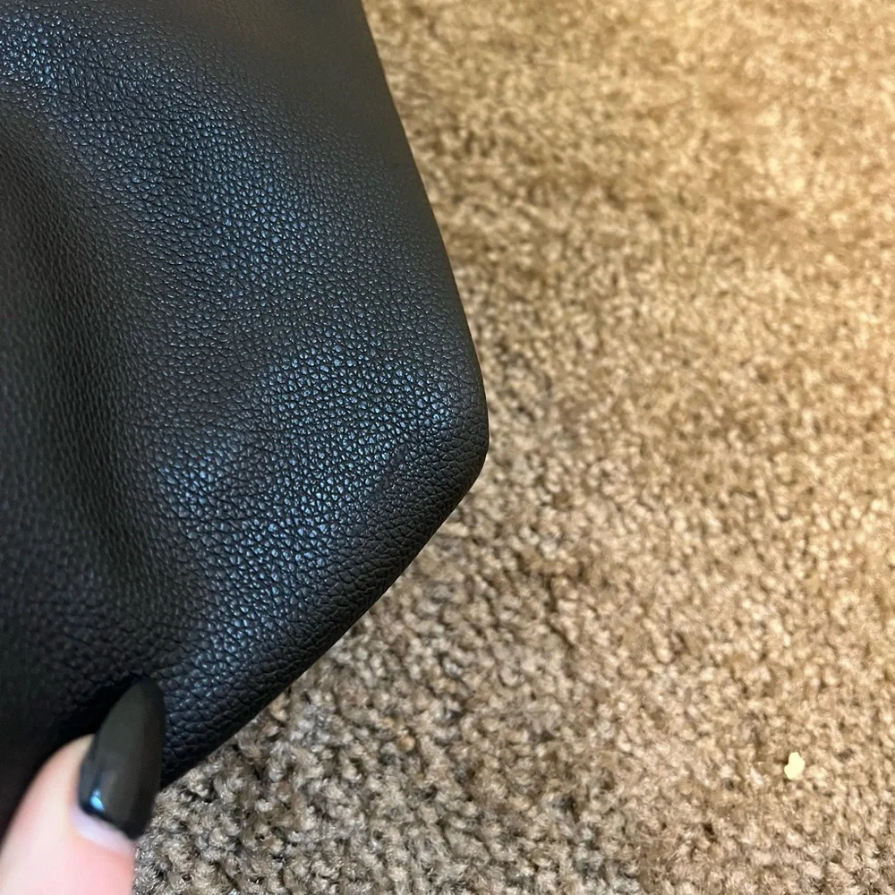Victoria’s Secret Limited Edition Drawstring Backpack Black Faux Leather 2016